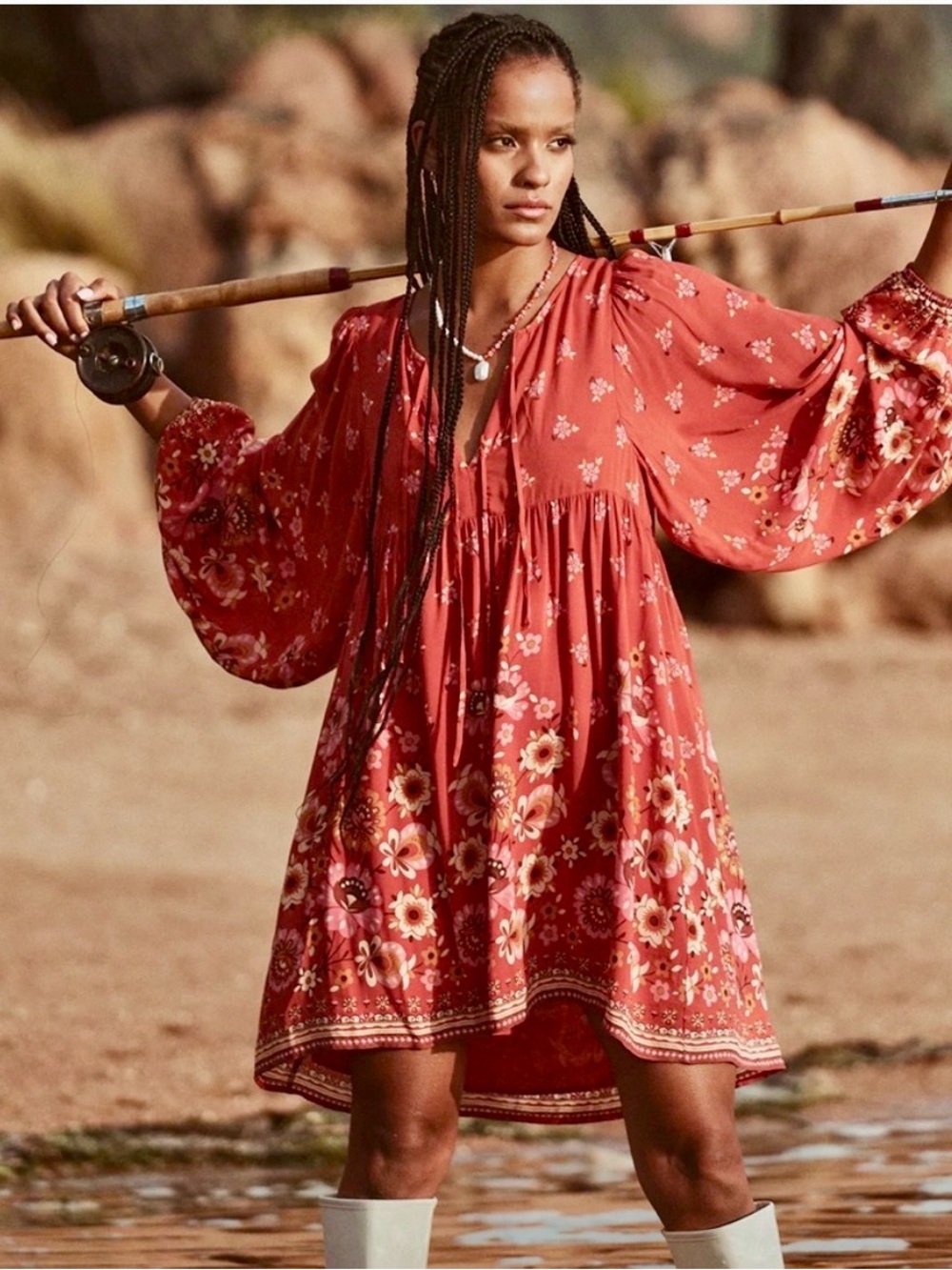 Spell & The Gypsy Joni Tunic in Campfire